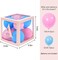 Baby Boxes with Letters for Baby Shower Pink Clear Block Box Transparent Balloon Boxes Birthday Party Decoration Gender Reveal Gift Box